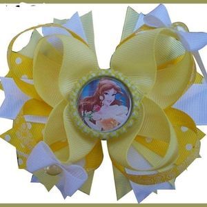 4.5 INCH DISNEY PRINCESS BELLE HAIRBOW